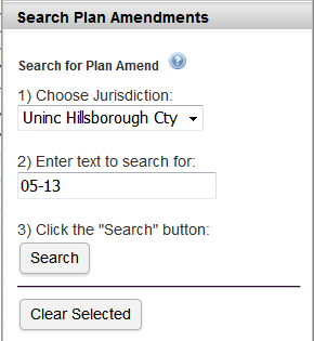 Search Plan Amendments